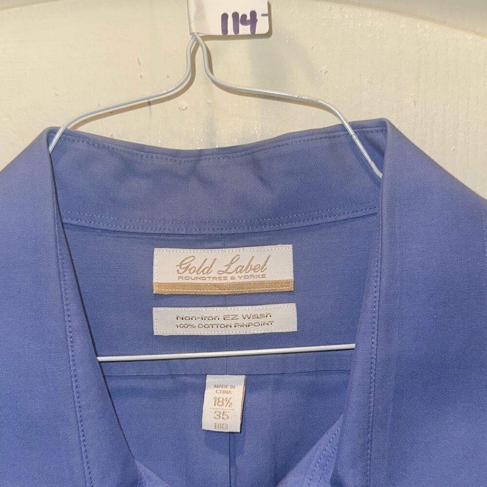 Dress Shirt Gold Label Roundtree & York. 18 1/2 - 35